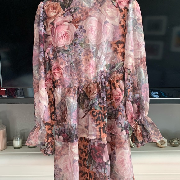 FLORAL PINK CORSET WITH PRINT - Picture 5 of 5